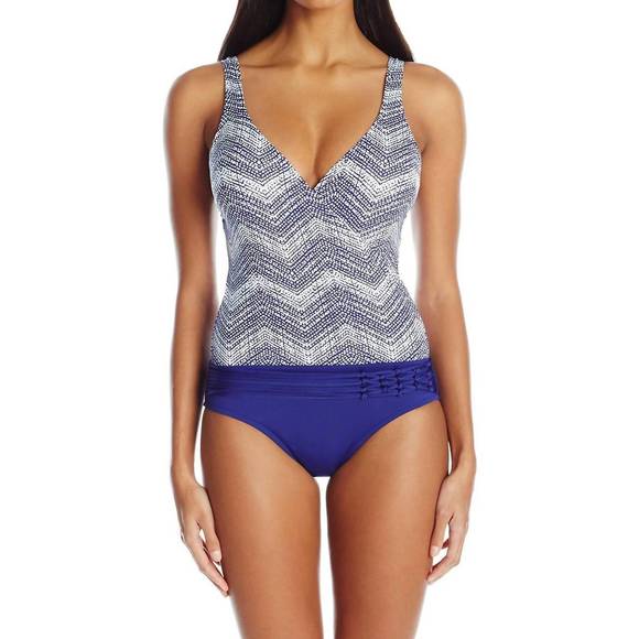 NEW BADGLEY MISCHKA gisele surplice one piece swimsuit in bad gisele - Picture 1 of 6